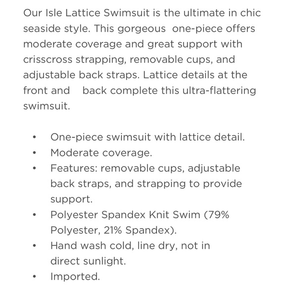 Lilly Pulitzer Isle Lattice One-Piece Swimsuit - Picture 6 of 9